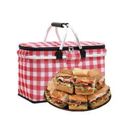 سلة رحلات لحفظ الطعام والشراب Lunch Bag Double Handle Foldable For Picnic