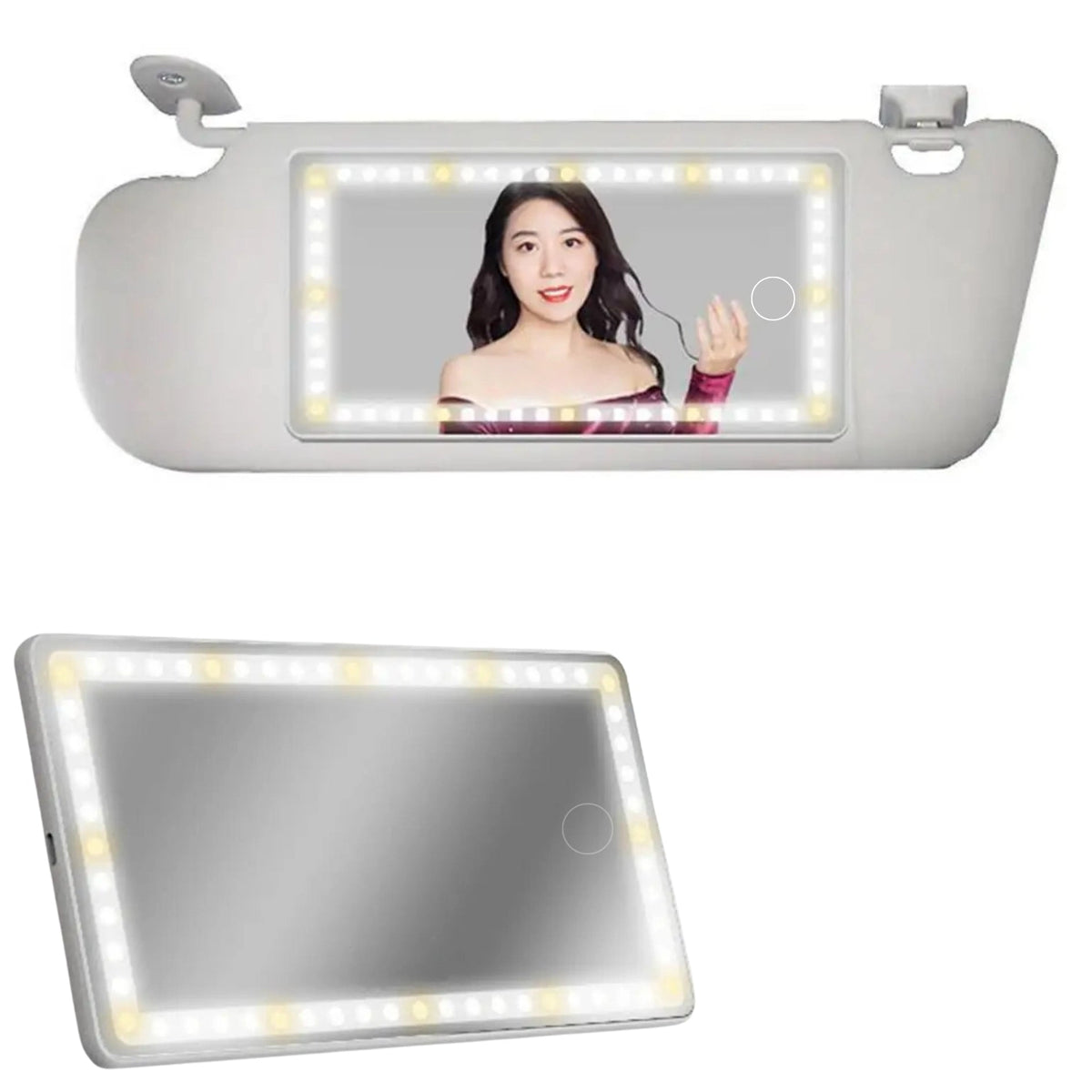 مرآة مضيئة لسيارتك تعمل باللمس LED Touch Car Mirror  إكسسوارات سيارات