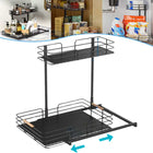 رف مزدوج قابل للسحب لتنظيم المطبخ Double Pull-Out Mesh Rack