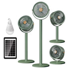 مروحة أرضية متعددة الوظائف بالطاقة الشمسية Solar-Powered Floor Fan