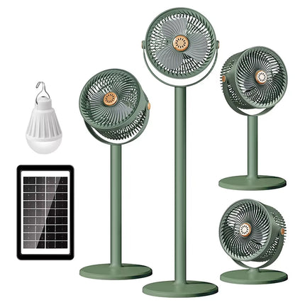 مروحة أرضية متعددة الوظائف بالطاقة الشمسية Solar-Powered Floor Fan
