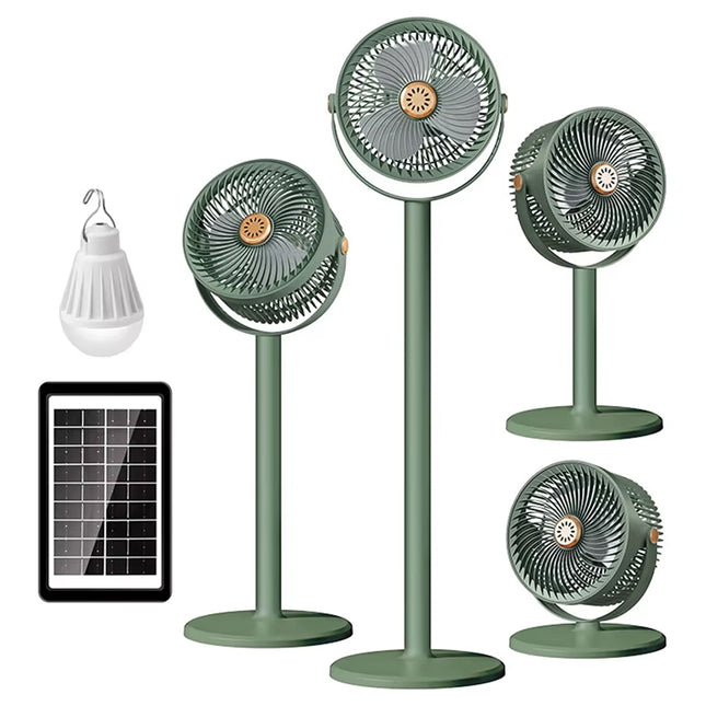 مروحة أرضية متعددة الوظائف بالطاقة الشمسية Solar-Powered Floor Fan