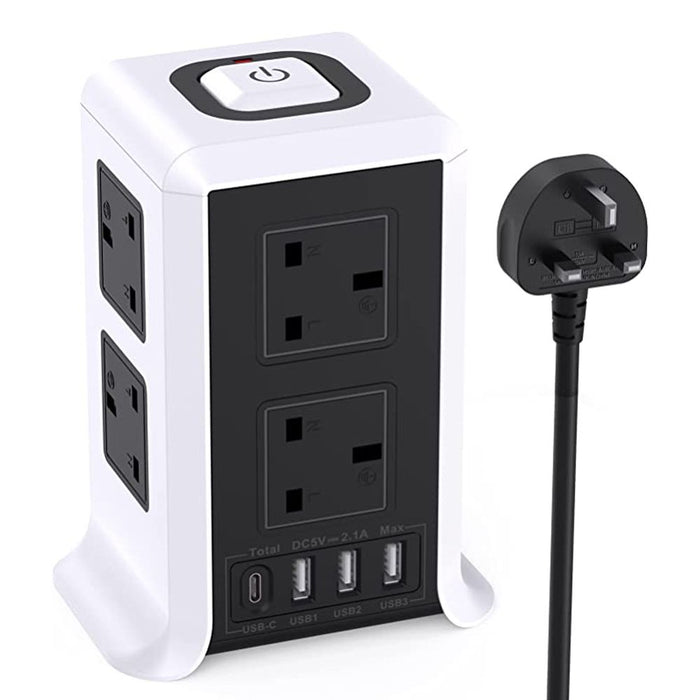 وصلة كهربائية بـ8 مقابس و Vertical Multi -Socket Usb4  الكترونيات