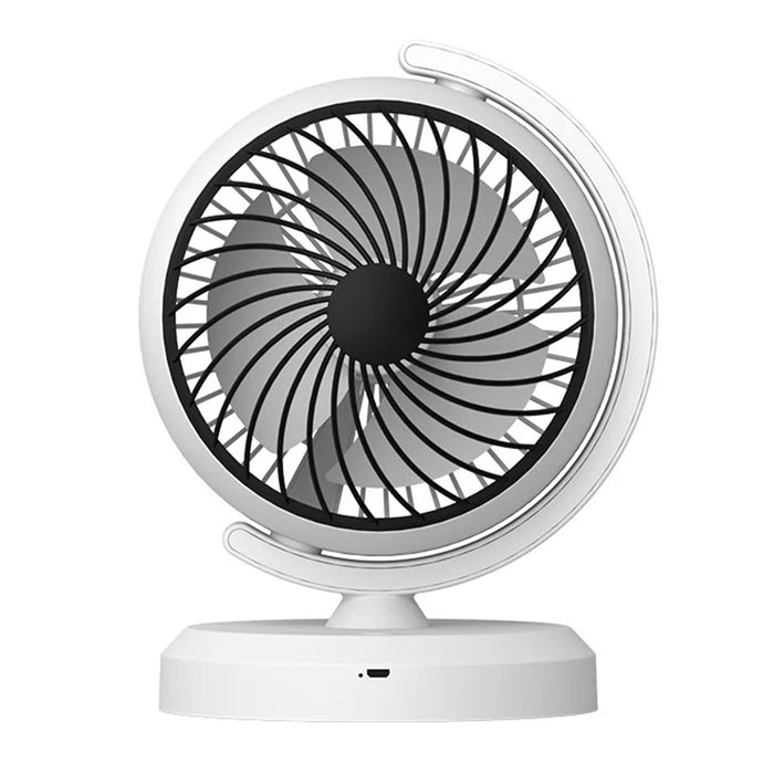 مروحة شخصية بإضاءة ليد تعمل بالشحن Globe Shaped Air Circulation Fan  أدوات منزلية