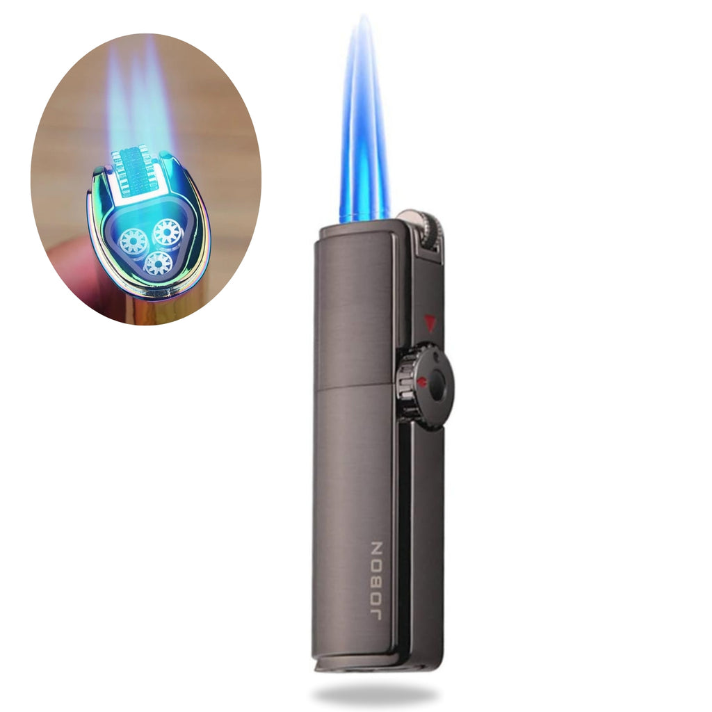 ولاعة غاز (قداحه) معدنية بثلاث شعلات قوية Triple Jet Torch Lighter  مستلزمات رجالية
