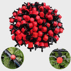 100 قطعه سقاية النباتات مع خاصية الاغلاق والفتح Adjustable Irrigation Dripper Sprinklers  أدوات حديقة