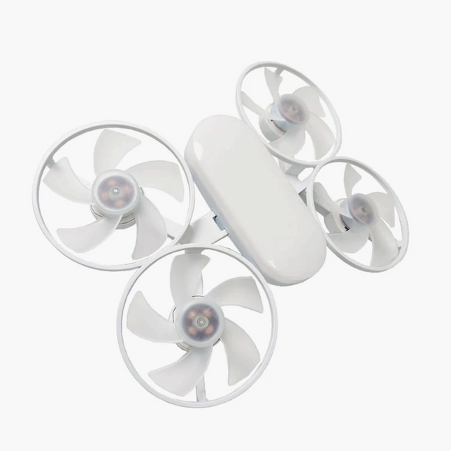 مروحة رباعية ومصباح بإضاءة LED مع جهاز تحكم عن بعد Quadruple Fan And LED Light