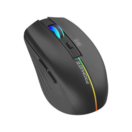 PROMATE Kitt 2.4GHz Wireless Ergonomic Optical Mouse with LED Rainbow Lights  Mouse