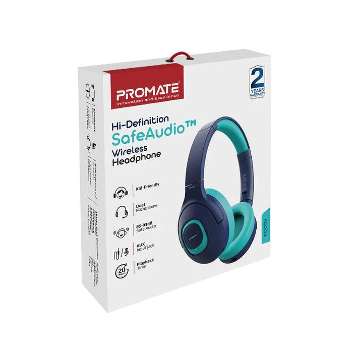 Promate Coddy Hi-Definition SafeAudio™ Wireless Headphone  Wireless Headphone