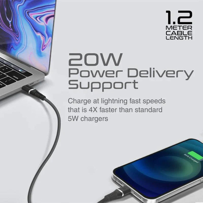 PROMATE 20W Power Delivery USB-C To Apple® Lightning Connector Cable  USB-C to Lightning Cable