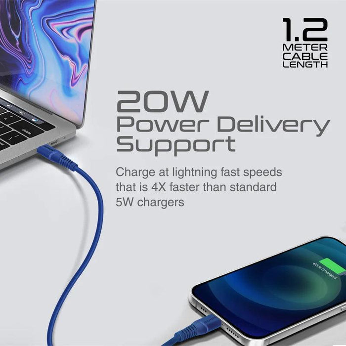 PROMATE 20W Power Delivery USB-C To Apple® Lightning Connector Cable  USB-C to Lightning Cable