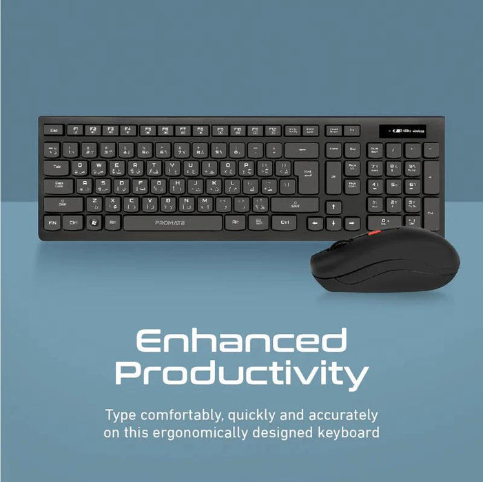 PROMATE ProCombo-12 Sleek Profile Full Size Wireless Keyboard & Mouse  keyboard and mouse