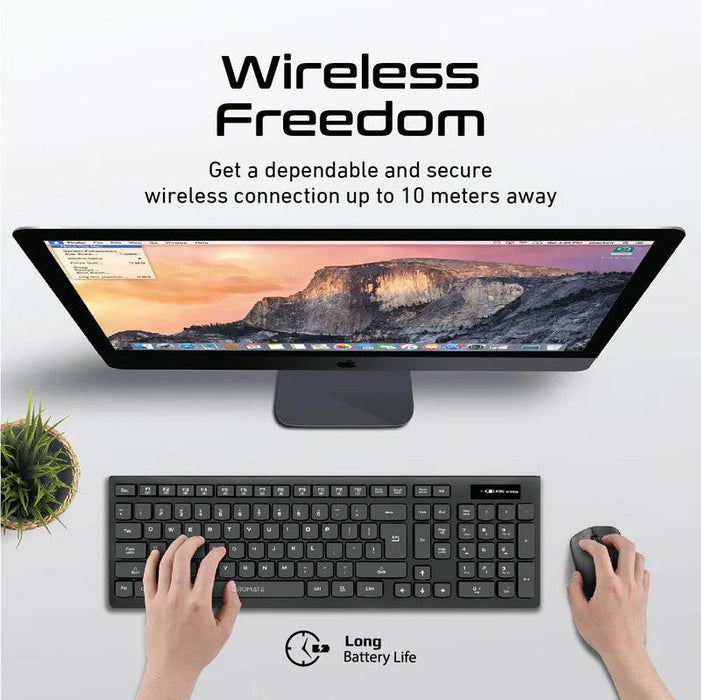 PROMATE ProCombo-12 Sleek Profile Full Size Wireless Keyboard & Mouse  keyboard and mouse