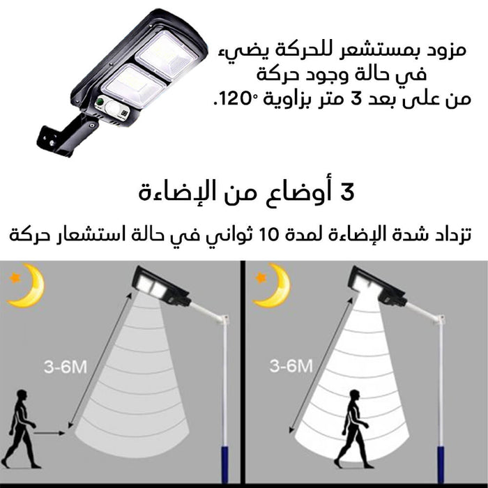 كشاف ليلي ثنائي مع مستشعر الحركة ضد الماء يعمل عالطاقة الشمسية صغير 2LED Solar Induction Street Lamp  إضاءة