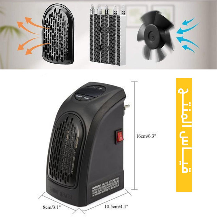 صوبة شخصية تعمل بالكهرباء 400 واط the wall- outlet space heater  أدوات منزلية