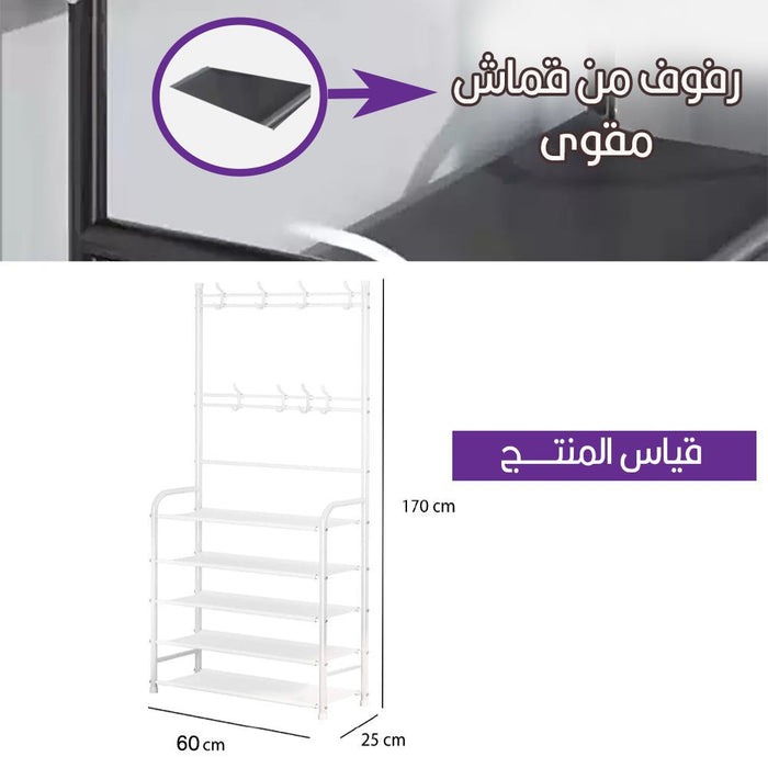 منظم أحذية 5 أرفف وستاندات تعليق متعددة الإستخدام  أدوات منزلية