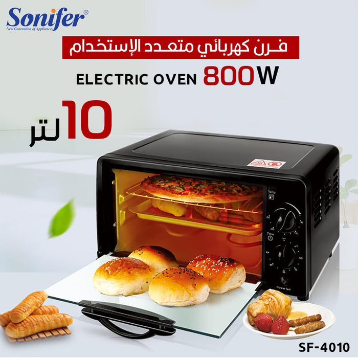 فرن كهربائي متعدد الإستخدام Sonifer ELECTRIC OVEN 800w 10liter  أدوات المطبخ