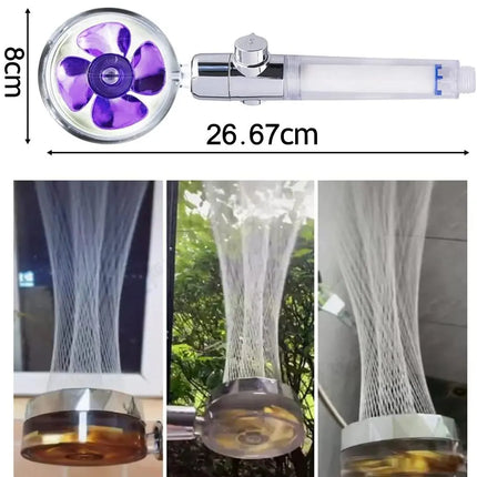 دش مع مروحة مع فلتر معالج للشعر والبشرة Shower With Fan And Filter For Hair And Skin Treatment 