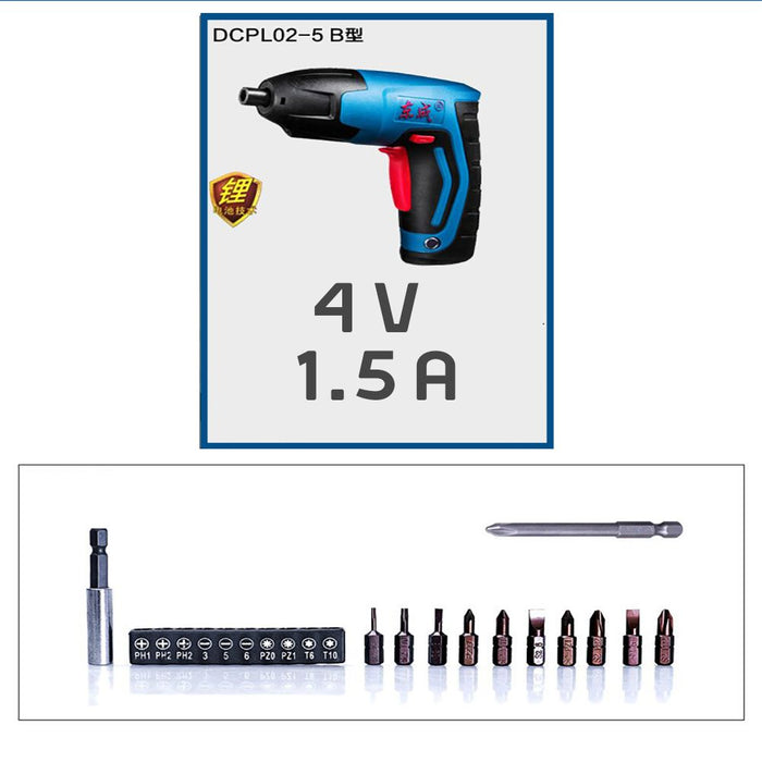 دريل شحـن صغير فك وتركيب 4 فولت CORDLESS SCREWDRIVER DONG CHENG  عدد صناعية وصيانة