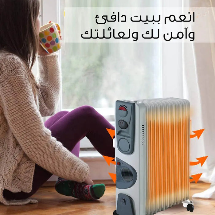 دفاية هيونداي كهربائية بمروحة HYUNDAI - Electrical Oil Heater -  