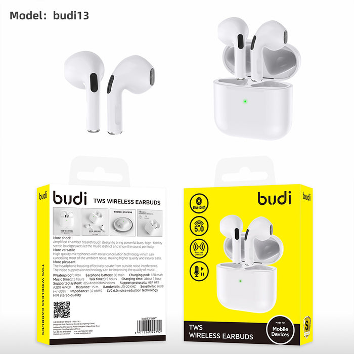 Budi TWS Wireless Earbuds  إكسسوارات هاتف وكمبيوتر