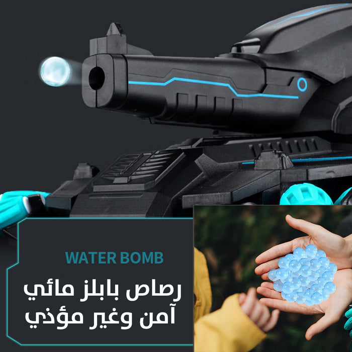 لعبة الدبابة المدرعة بإطلاق رصاص مائي Toy Armored Tank Induction Shooting Water Bomb Car Soft Bullet  مستلزمات أطفال