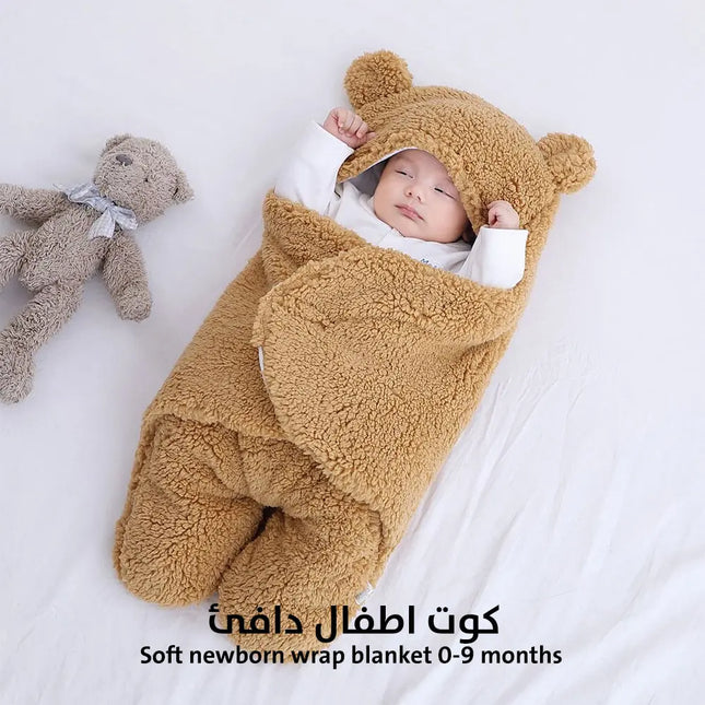 كوت اطفال دافئ Soft Newborn Wrap Blanket 0-9 Months 