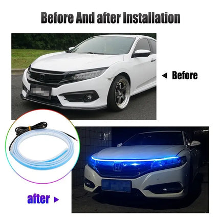 ضوء ليد لزينة السيارة 1.8 متر car led hood lights  مستلزمات واكسسوارات السيارة