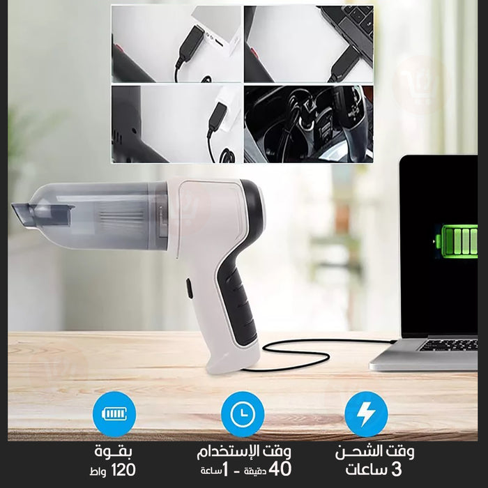 مكنسة سيارة شحن شفط و نفخ 1 9000Pa Wireless Vacuum Cleaner120W Home & Car Dual Use Mini Vacuum Clean J7  مكنسة سيارة