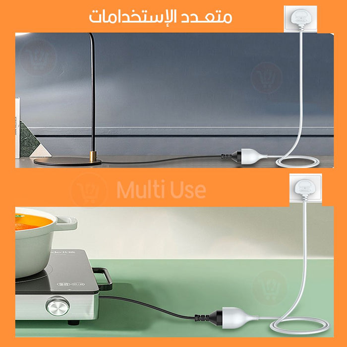 فيش ثلاثي بسلك 5 متر 10امبير Ldnio UNIVERSAL POWER STRIP WITH 5M EXTENSION POWER CORD  الكترونيات