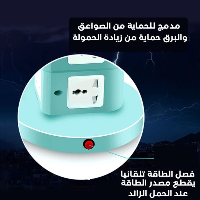 وصلة كهربائية ب 16 مقبس و3 مخارج usb وضوء صغير RELIFE RL-415A SMART SOCKET  الكترونيات