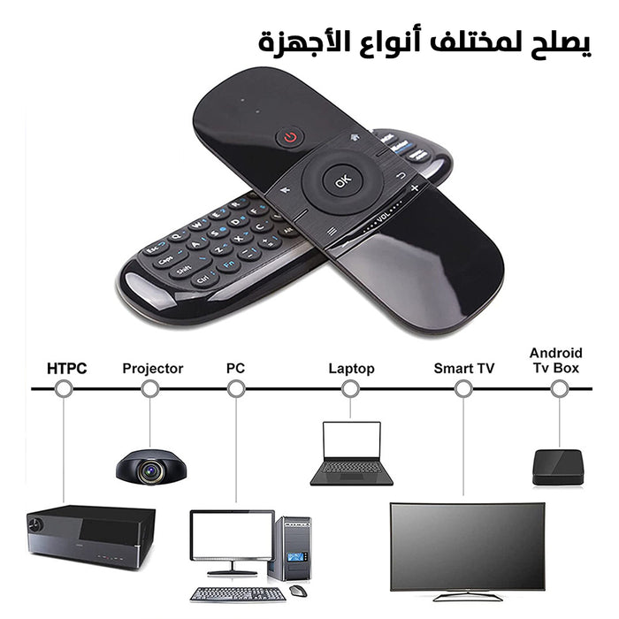 ماوس وكيبور لاسلكي يصلح لجميع انواع الشاشات Wireless mouse and keyboard suitable for all types of screens  الكترونيات