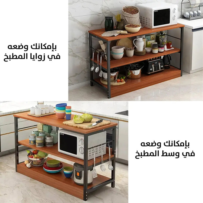 أرفف تخزين خشبية للمطبخ Storage Shelves For Kitchen 3 Tires -  