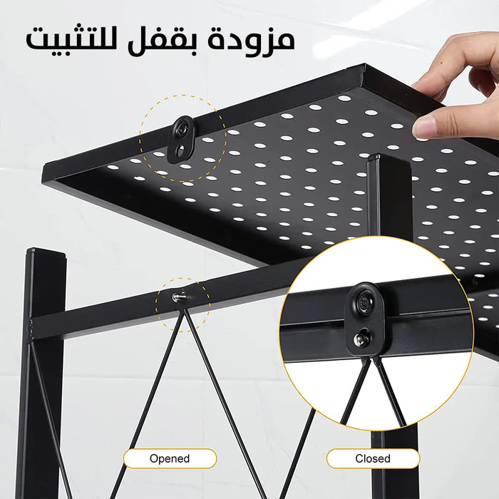 ارفف معدنية قابلة للطي 4 طبقات 4-Shelf Mild Steel Folding Storage Rack -  