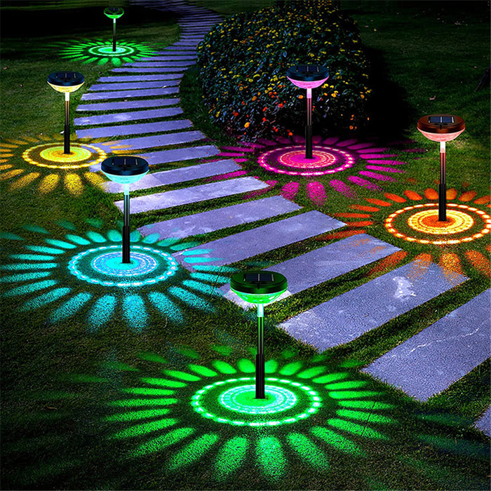 ضوء ملون لزينة الحدائق يعمل بالطاقة الشمسة garden solar light rgb color  مستلزمات إضاءة