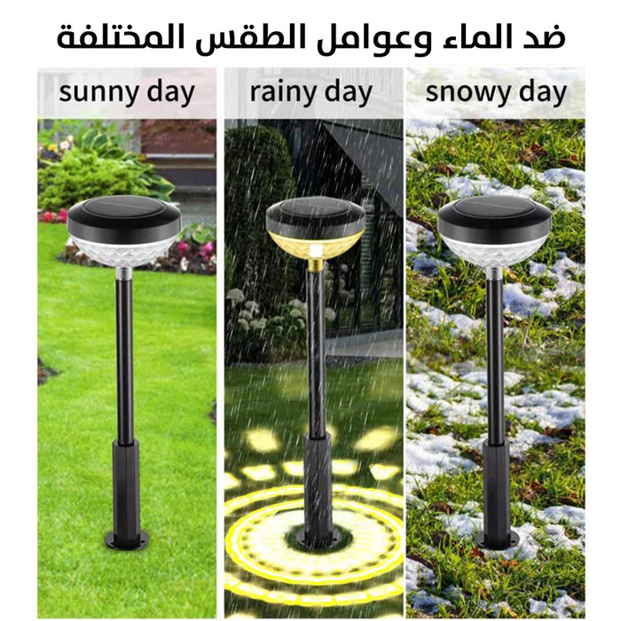 ضوء ملون لزينة الحدائق يعمل بالطاقة الشمسة garden solar light rgb color  مستلزمات إضاءة