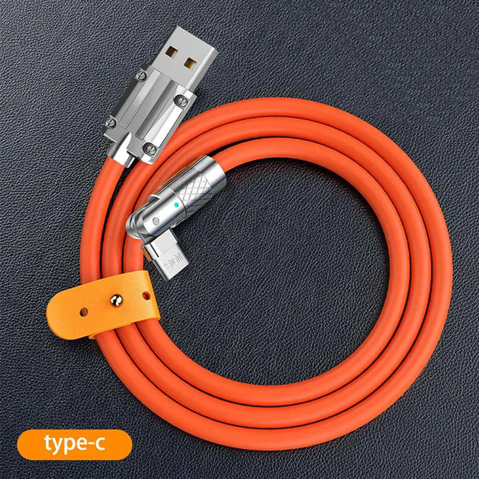 سلك Usb شحن سريع قابل للدوران 30 واط Type-C -  