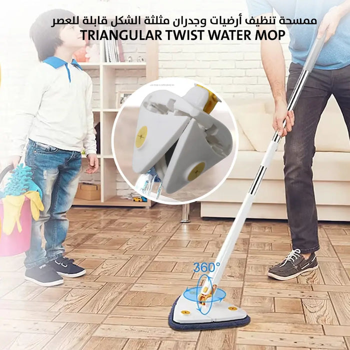 ممسحة تنظيف أرضيات وجدران مثلثة الشكل قابلة للعصر Triangular Twist Water Mop -  