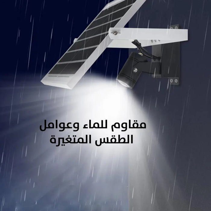 كشاف يعلق على الجدار أو على الأرض مع لوح شمسي A Spotlight That Hangs On The Wall Or On The Ground With A Solar -  