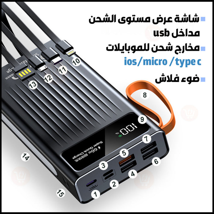 بوربانك بمداخل Usb شحن سريع meidou bowerbank 66w  إكسسوارات هاتف وكمبيوتر