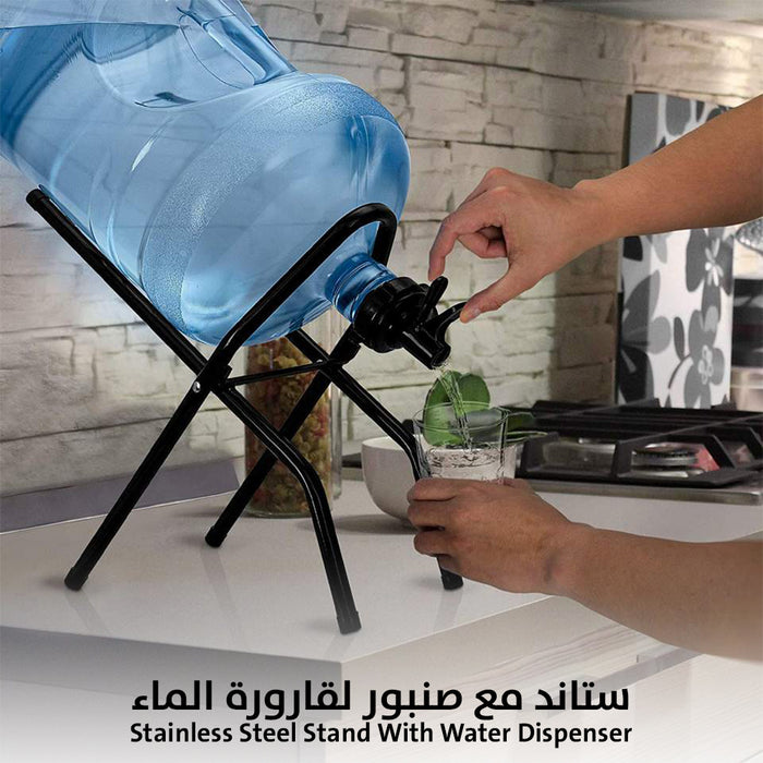 ستاند مع صنبور لقارورة الماء Stainless Steel Stand With Water Dispenser  أدوات المطبخ