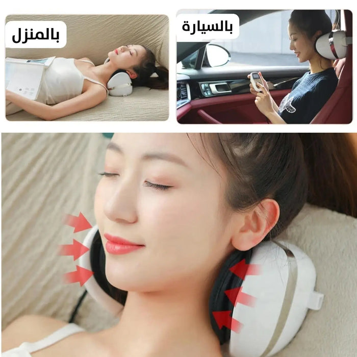 وسادة تدليك للعمود الفقري العنقي Cervical spine Kneading Massager Pillow -  