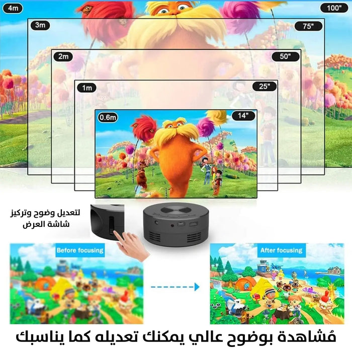 بروجيكتور صغير جهاز عرض محمول Mini Portable Projector -  