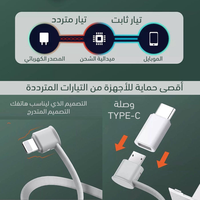 كيبل شاحن 3in1 من شركة LDNIO  الكترونيات