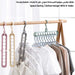 علاقة ملابس موفرة للمساحة تحتوي على 9 فتحات (قطعة واحدة) Space Saving Clothes Hanger With 9 Holes -  