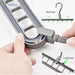 علاقة ملابس موفرة للمساحة تحتوي على 9 فتحات (قطعة واحدة) Space Saving Clothes Hanger With 9 Holes -  