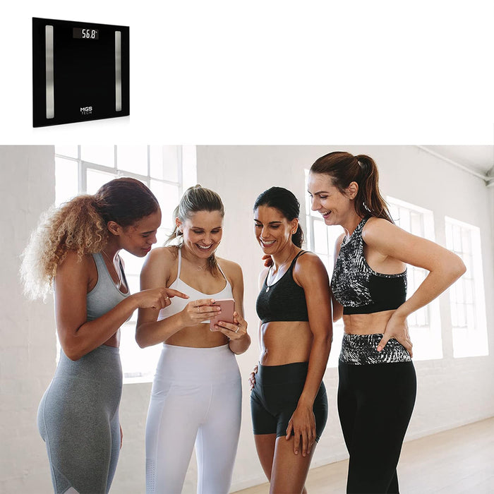 ميزان رقمي للجسم MGS-TECH Bluetooth digital body& fat scale with app  الكترونيات