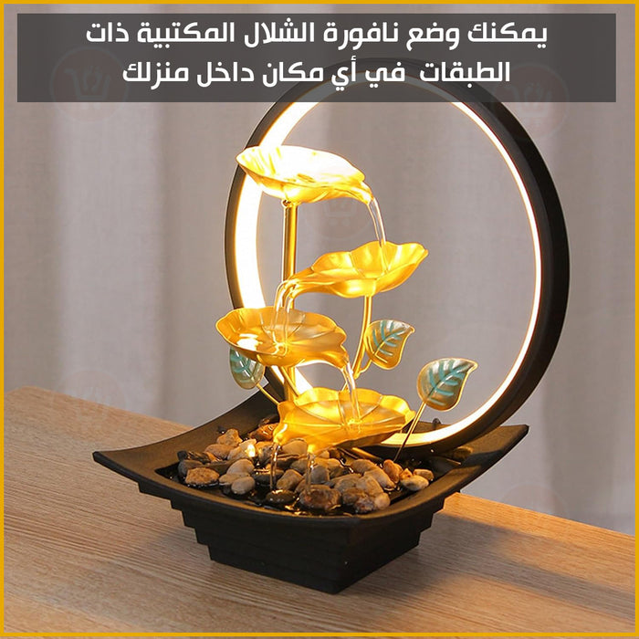 نافورة داخلية مع إضاءة منزلية Relaxation Indoor Tabletop Fountain For home  أدوات منزلية