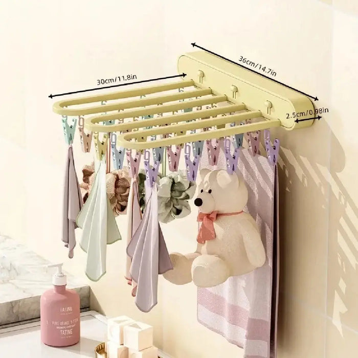 علاقة مع ملاقط للغسيل Rack with tweezers for washing -  