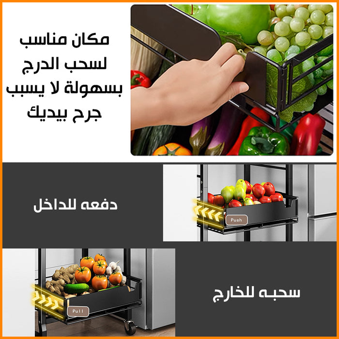 رفوف خشبية و دروج معدنية للمطبخ Wooden shelves and metal drawers for the kitchen  أدوات منزلية